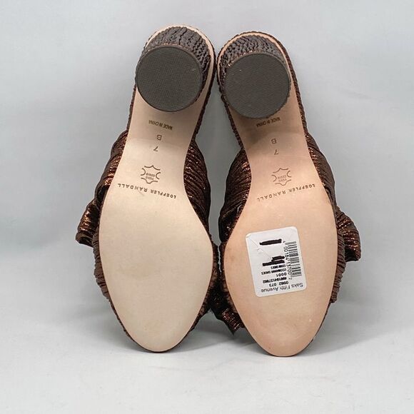 Loeffler Randall Metallic Lamé Block-Heel Mules size 7 - Picture 12 of 13